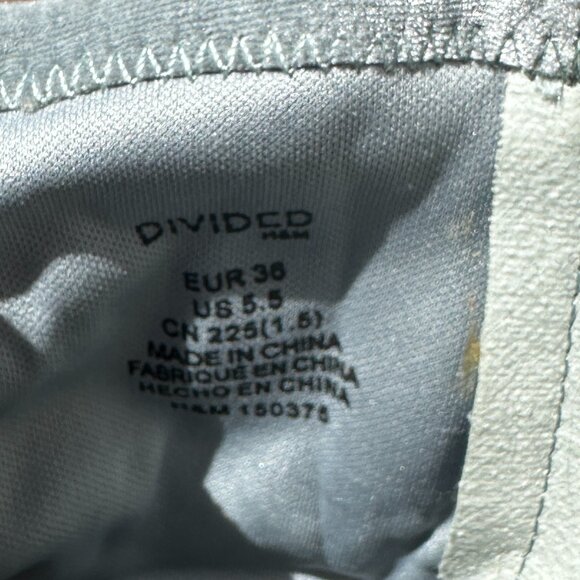 RARE EUC H&M Divided Crushed Velvet Zip-Up Ankle Boots - Picture 8 of 9